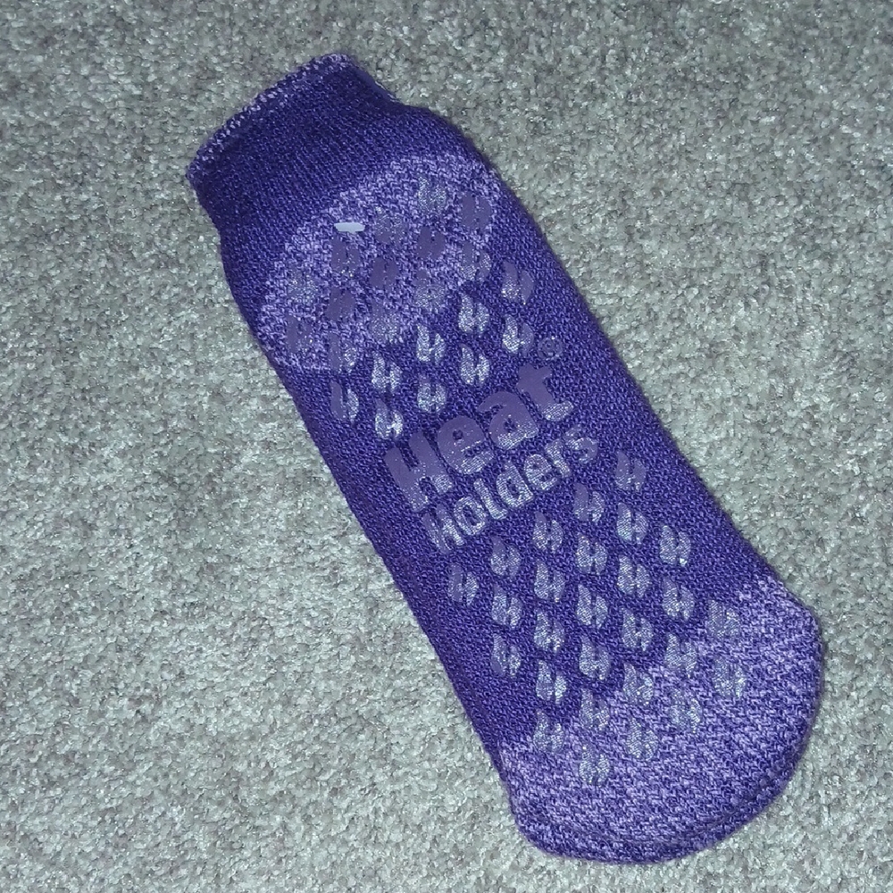Heat Holders Purple Thermal Slipper Socks
